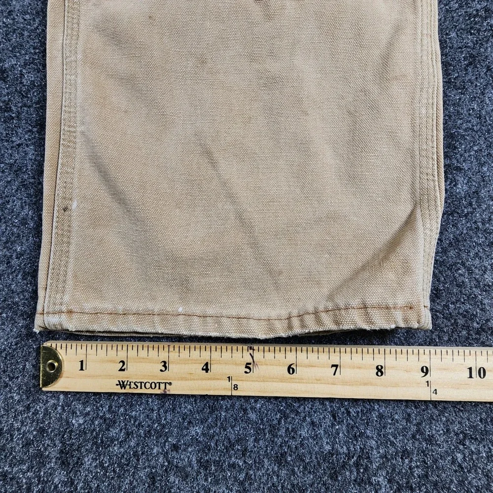 Vintage 80s Carhartt Double Knee Pants Mens 34x32 Tan USA Made Duck Canvas